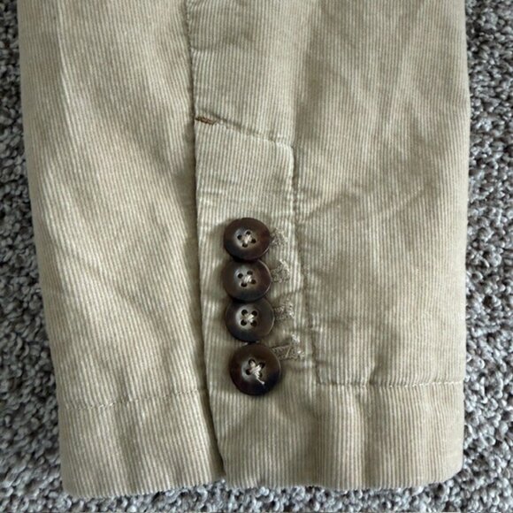 NWT MARC ECKO Khaki Tan Cotton Corduroy Blazer Jacket Large - Picture 10 of 14